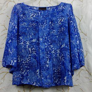 DANA BUCHMAN LARGE BLOUSE BLUE